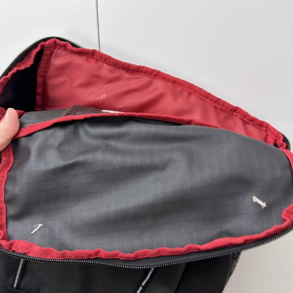 Indian Scout Motorcycle Ogio Backpack Black Gray Red Water Repel 18"x12" - Picture 11 of 16